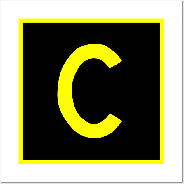 C - Charlie - FAA taxiway sign, phonetic alphabet Wall Art by Vidision Avgeek